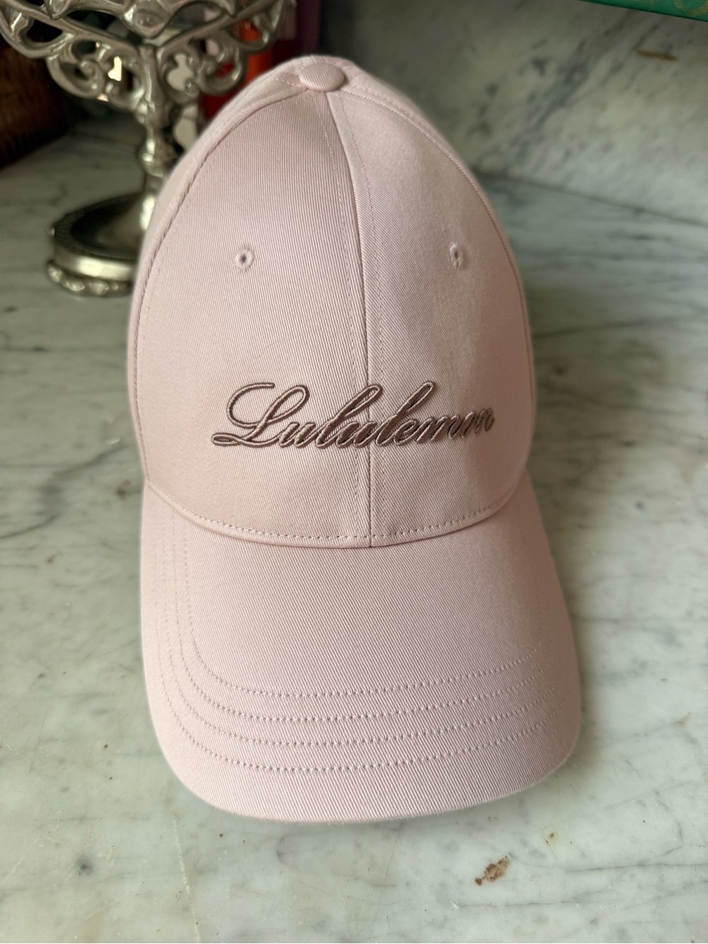 lululemon athletica Light Pink Script Logo Baseball Cap